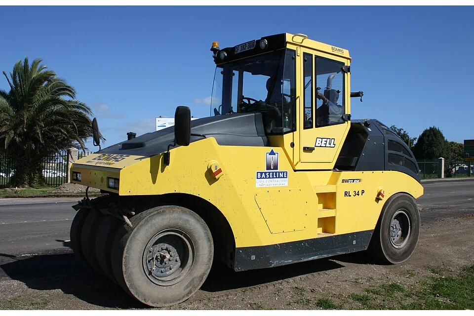 Pneumatic tyred roller, example machine